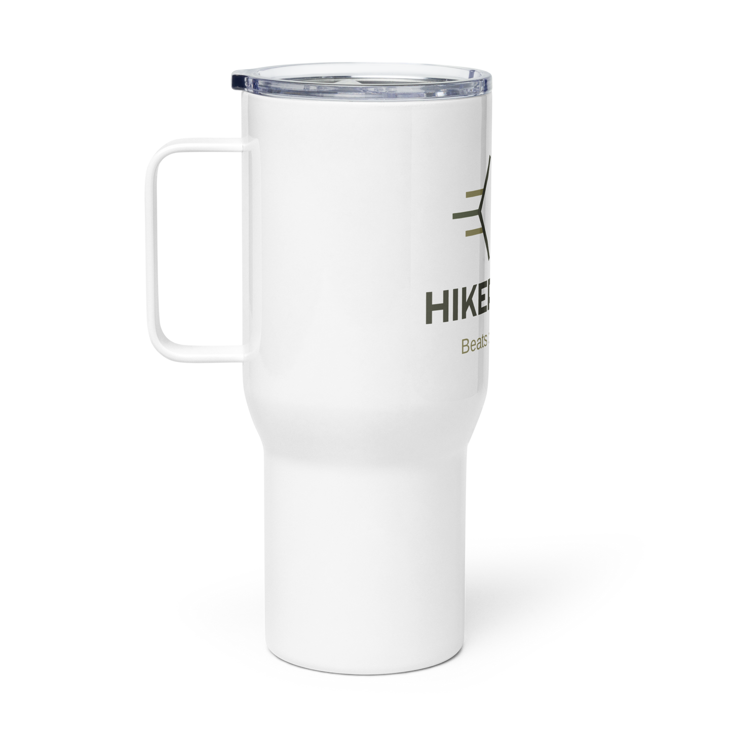 Travel mug with a handle